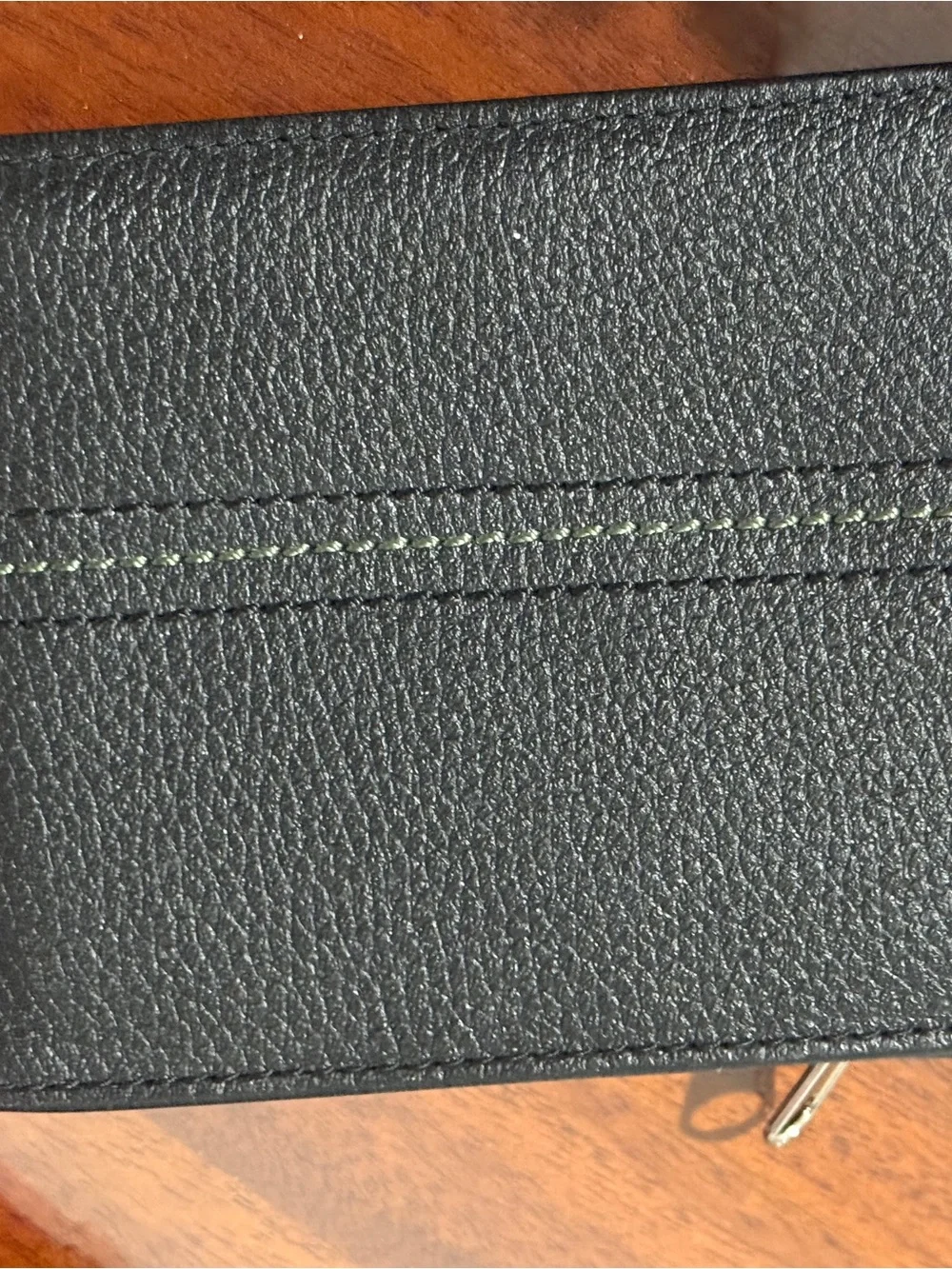 Leather Robert Graham Bi-Fold Wallet in Black with Contrast Stitching
